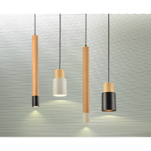 Candelabro de design simples moderno candelabro LED pendente e candeeiro suspenso de madeira leve